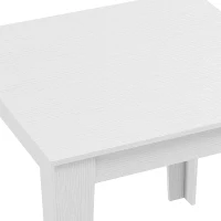 HOMCOM Dining Table for 4, 80L x 80W x 75Hcm, Modern Square Kitchen Table, White(m-11)