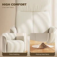 HOMCOM 10-Point Massage Recliner Armchair - Cream(m-5)