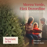 HOMCOM Brad de Crăciun Artificial de 210 cm cu Ramuri pe Balamale și Bază Metalică Pliabilă, Verde(m-4)