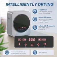 HOMCOM Vented Tumble Dryer, 4 kg Front Tumble Dryer with Stainless Steel Tub, 800W Compact Freestanding, Silver(m-4)