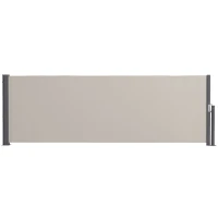 Outsunny Store latéral brise-vue paravent rétractable 3 x 1 m alu. polyester anti-UV haute densité 180 g/m² gris(m-14)