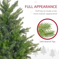 HOMCOM 7ft Bare Artificial Christmas Tree, with 2445 Tips - Green(m-5)