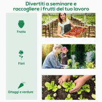 Outsunny Serra da Giardino con Porta Avvolgibile e Bordi Estesi, in Acciaio e PE, 200x76x168 cm, Bianco(m-7)