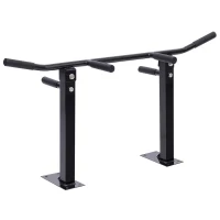 HOMCOM Barra de Dominadas en Techo Barra para Dominadas de Acero Barra de Tracción para Entrenamiento Casa 105,5x28x49 cm Negro(m-12)