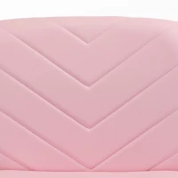 HOMCOM extra nail tech rolling retro fabric cute teenager arms hairdresser on chairs desks spinny comfortable beauty(m-10)