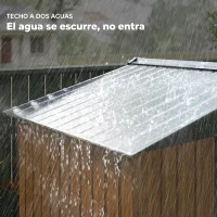 Outsunny Cobertizo de Jardín 2,5 m² para Herramientas con Kit de Cimentación y Puerta para Candado de Acero Gris(m-7)