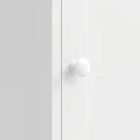 HOMCOM Móvel de Casa de Banho Alto Móvel de Arrumação com 2 Portas 2 Compartimentos Abertos Prateleira Ajustável Branco(m-8)
