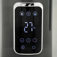 HOMCOM Electric Kettle, 1.7L Fast Boil 3000W Water Kettle with LED Display, Adjustable Temperature, Keep Warm Function, Grey(m-13)