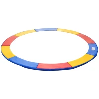 HOMCOM Cubierta de Protección Acolchada para Cama Elástica Borde de Seguridad para Trampolines con Diámetro Ø244 cm Multicolor(m-11)