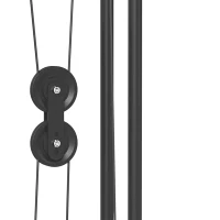 SPORTNOW Máquina de Musculación con Polea Alta y Baja Prensa de Pecho y Piernas Compatible con Discos 25 y 50 mm (No Incluidos)(m-11)