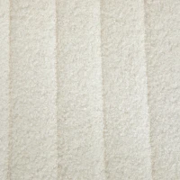 HOMCOM Banc bout de lit banquette en tissu bouclette blanc avec pieds épingle en métal noir 118,5l x 46P x 49,5H cm crème(m-9)
