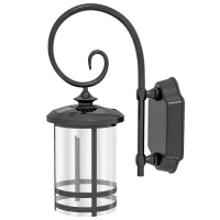 Outsunny Lampada da Esterno con Pannello Solare, Impermeabile IP44 e Accensione Automatica, Nero(m-10)