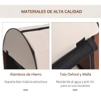 Transportin con Bolsa Transporte Perro Gato S (46 x 36 x 41) Mascotas Plegable de Viaje(m-5)