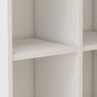 HOMCOM Secretária Irregular Mesa de Computador 100x59 cm com 6 Compartimentos 4 Prateleiras Ajustáveis e Estrutura em Aço Carvalho(m-8)