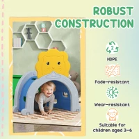 AIYAPLAY Kids Play Tunnel with Lion Design for 3-6 Years, Crawling, Climbing, Indoors & Outdoors(m-5)
