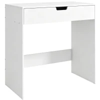 HOMCOM Coiffeuse avec tiroir, table de maquillage moderne moderne, pour chambre à coucher, 75 x 40 x 75 cm, blanc(m-1)