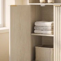 HOMCOM Bookcase Adjustable Shelf Bookshelf Anti-Tip Hardware 6-Tier, Oak Wood Effect(m-12)