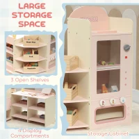 AIYAPLAY Kids Grocery Store, Children Supermarket Playset with Cash Register, Vending Machine, Display Shelves(m-7)