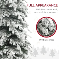 HOMCOM 7ft Snow-Covered Unlit Artificial Christmas Tree(m-5)