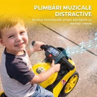 AIYAPLAY Bicicletă fără Pedale Con Muzică Per 18-36 Luni, Galben(m-5)