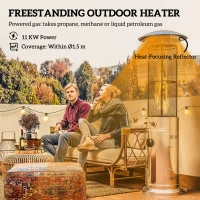 Outsunny 11Kw Adjustable Heat Gas Patio Heater(m-4)