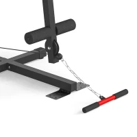 SPORTNOW Máquina de Musculación con Polea Alta y Baja Prensa de Pecho y Piernas Compatible con Discos 25 y 50 mm (No Incluidos)(m-12)