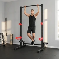 SPORTNOW Rack Squat 500 kg con Barra Trazioni e Supporto Bilanciere Regolabile(m-5)