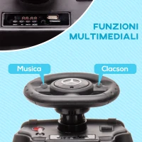 HOMCOM Macchina Elettrica per Bambini 18 Mesi-4 Anni con clacson, Musica e USB, Licenza Mercedes-Benz, Beige(m-5)