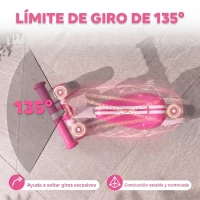 AIYAPLAY Bicicleta sin Pedales Limitado a 135° Asiento Ajustable Ruedas Traseras con Luces para Niños y Niñas de 1 a 2 Años Rosa(m-5)