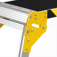 HOMCOM Work Bench, Foldable Aluminium Alloy Tool Stand with Handle, Non Slip, 150 kg, 110 x 32 x 50 cm(m-12)