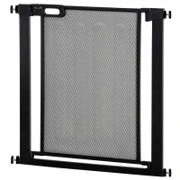 PawHut Dog Safety Gate, for Hallways, Staircases, Doors w/ Automatic Closing Door - Black(m-10)