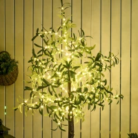 HOMCOM 300 LED Light Decorative Artificial Olive Tree - Green(m-9)