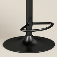 HOMCOM Banquetas de Bar Conjunto de 2, Banquetas em Chenille, Altura Ajustável, Rotação 360°, Encosto e Apoiápés, Cinza(m-9)