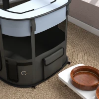 PawHut Foldable Dog Pen with Storage Bag for Indoor/Outdoor Use, Portable Pet playpen, with Ground Stakes - Grey(m-11)