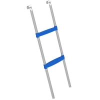 SPORTNOW Trampoline Ladder, 2-Steps with Horizontal Wide Steps, Universal Hook, Galvanised Steel Frame, 150kg Load Capacity(m-1)