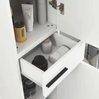 HOMCOM 190cm Slim Bathroom Storage Cabinet - White(m-9)