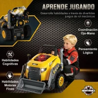 AIYAPLAY Juguete de Motor de Excavadora para Niños con Vapor Luces Sonidos Set de Reparación Mecánico 3-6 Años Amarillo(m-11)