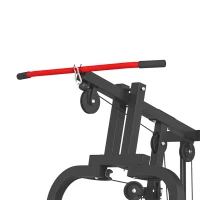 SPORTNOW Máquina de Musculación con Polea Alta y Baja Prensa de Pecho y Piernas Compatible con Discos 25 y 50 mm (No Incluidos)(m-14)