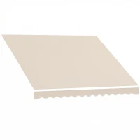 Outsunny Toile de Rechange Store Banne avec Lambrequin, Déperlante, Toile de Remplacement pour Store 3,5 x 2,5 m Crème(m-12)