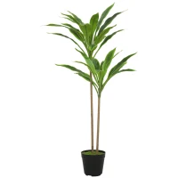 HOMCOM Arbori Decorativi Artificiali Mari pentru Birouri, Intrări, Interior, Plante Decorative False, Verde(m-10)