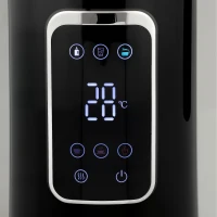 HOMCOM Electric Kettle, 1.7L Fast Boil 3000W Water Kettle with LED Display, Adjustable Temperature, Keep Warm Function, Black(m-10)