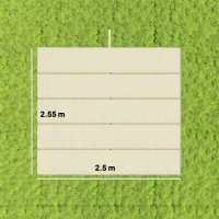 Outsunny Retractable Pergola Cover, 2.55 x 2.5 m Replacement Canopy Fabric for 3 x 3 m Frame, Roof Top Only, Cream White(m-3)
