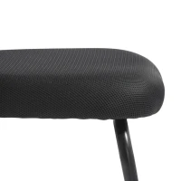 HOMCOM Office Chair, Ergonomic Desk Chair No Wheels with Mesh Backrest and Steel Legs for Home Conference Room, Black(m-11)