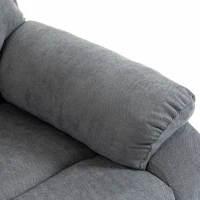 HOMCOM Sillón Reclinable Manual 150° Sillón Relax Tapizado en Tela Aspecto Lino con Reposapiés y Reposabrazos Acolchados Girs(m-14)