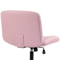 HOMCOM extra nail tech rolling retro fabric cute teenager arms hairdresser on chairs desks spinny comfortable beauty(m-13)