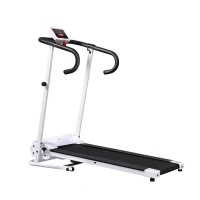 HOMCOM Folding Treadmill with Incline, Walking Pad Treadmill for Home, 1-10km/h Under Desk Running Machine with LCD Display and Wheels, No Assembly, White(m-10)