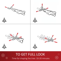 HOMCOM 2FT Pre-lit Artificial Christmas Tree Tabletop Multicoloured Fibre Optic Xmas Decoration w/ LED Lights Pot Table Desk - Green(m-7)