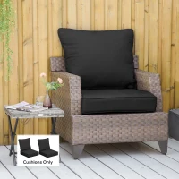 Outsunny 4 Pcs Outdoor Seat and Back Cushion Set Patio Deep Seating Chair Replacement Cushion(m-10)