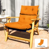 Outsunny 115 x 56cm Rocking Chair Padded Seat Cushion - Orange(m-10)