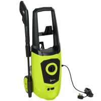 DURHAND 1800W High Pressure Washer, 150 Bar Pressure, 510 L/h Flow, High-Performance Portable Power Jet Wash Cleaner Green(m-1)